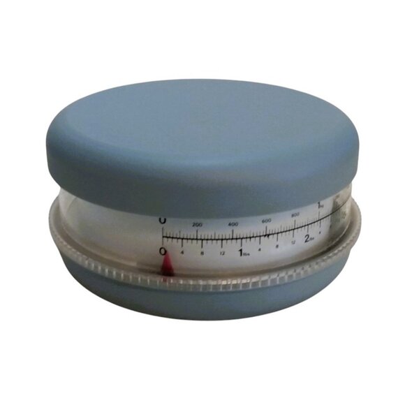 Vin. 1980's Wall-Collins Adjustable- 2kg. Blue Kitchen Scale With Bowl-orig. Box - Picture 3 of 16